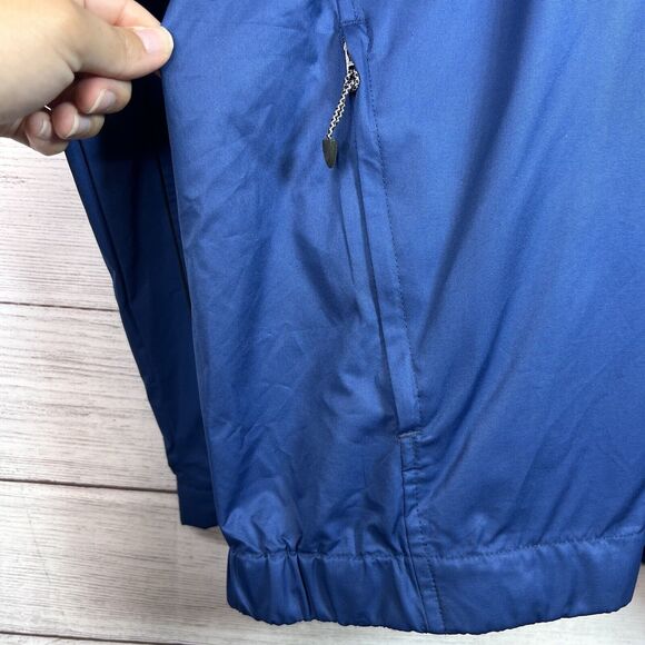 Nike Golf Y2K V Neck Long Sleeve Pullover Blue Front Pockets Windbreaker Men's L - Picture 5 of 10
